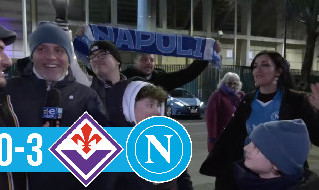 Fiorentina-Napoli 0-3, la reazione dei napoletani in trasferta nel post partita | VIDEO CN24