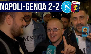 Napoli-Genoa 2-2, guardate la reazione dei tifosi napoletani allo stadio | VIDEO