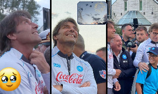 Compleanno Conte, Castel di Sangro lo omaggia con i fuochi d'artificio! La reazione del mister | VIDEO CN24
