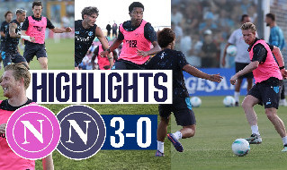 Highlights partitella Napoli, Rosa-Blu 3-0: i gol di McTominay, De Bruyne e Neres! | VIDEO CN24