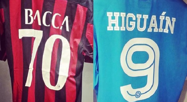 FOTO - Bacca vs Higuain, la Lega Serie A rende omaggio ai 2 bomber della sfida di San Siro