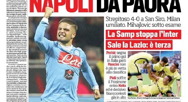 FOTO - La prima pagina del Corriere dello Sport: Napoli da paura