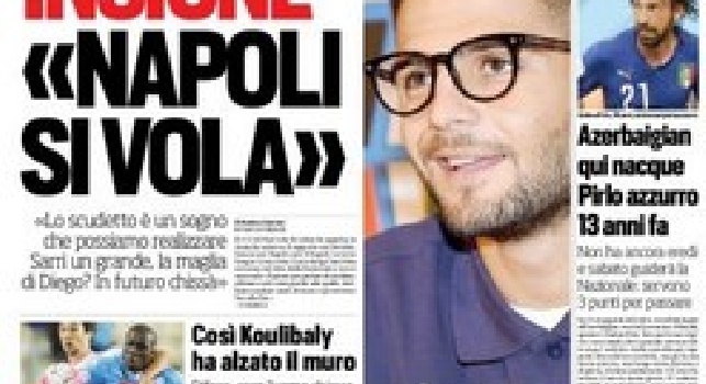FOTO - La prima pagina del Corriere dello Sport titola: Insigne: Napoli si vola