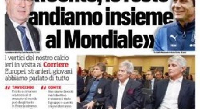 FOTO - La prima pagina del Corriere dello Sport: Napoli, conta su di me