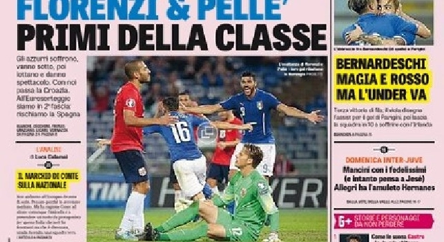 FOTO - La prima pagina della Gazzetta dello Sport: Ipotesi riciclaggio: indagati Preziosi, Paparesta e Lotito