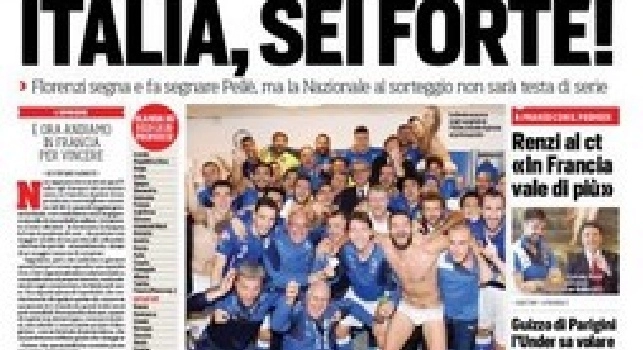 FOTO - La prima pagina del Corriere dello Sport titola: Napoli-Sarri, amore nato in cento giorni