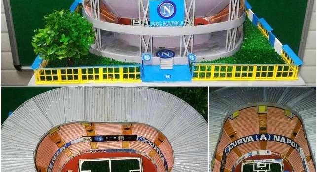 FOTO - Capolavoro di un tifoso: ecco il mini San Paolo fatto di... stuzzicadenti!