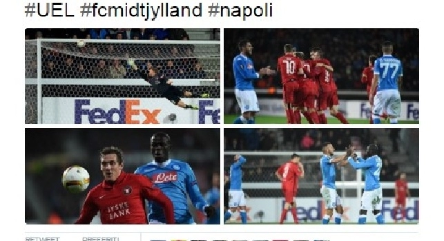FOTO - Il tweet del Mitdjylland: Congratulazioni al Napoli e grazie per il grande match