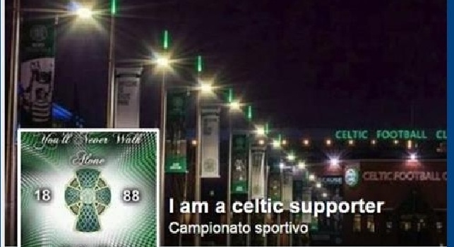 FOTO - Napoli-Celtic, l'amicizia tra tifoserie che non ha confini geografici. All'esterno dello stadio scozzese spunta una bandiera azzurra