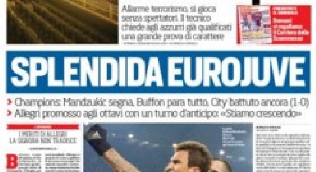 FOTO - La prima pagina del Corriere dello Sport titola: Sarri: voglio il mio Napoli