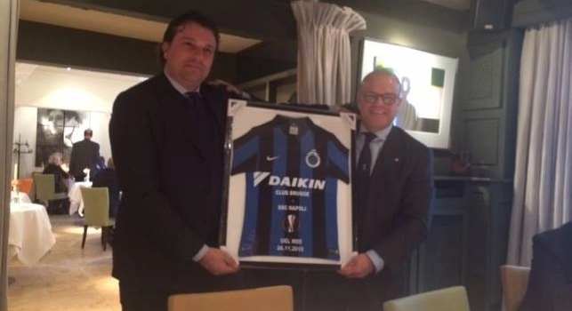 FOTO - Incontro istituzionale tra Napoli e Bruges: Rimpiangiamo l'assenza dei tifosi