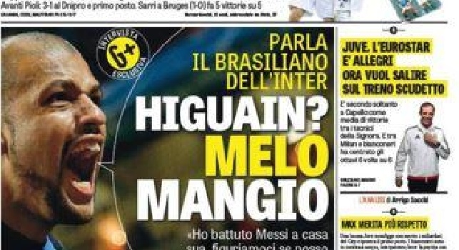 FOTO - Felipe Melo a La Gazzetta dello Sport: Higuain a menato, me lo mangio!