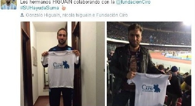FOTO - Il cuore grande dei fratelli Higuain: insieme per la lotta contro una grave malattia
