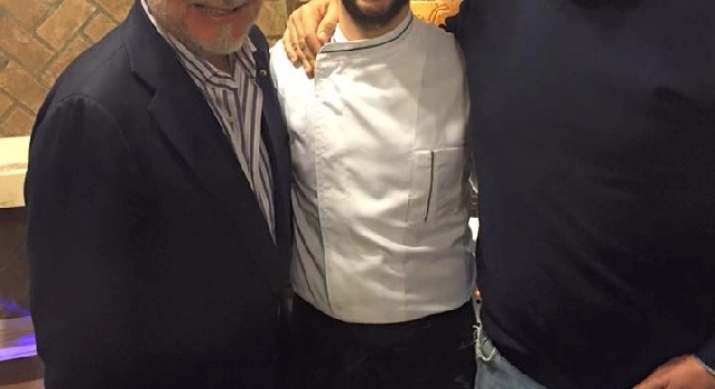 FOTO - Aurelio De Laurentiis festeggia i successi del Napoli da Ciro Oliva