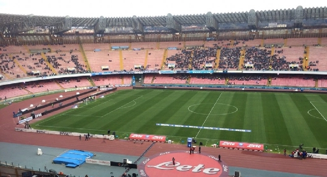 Napoli-Verona, San Paolo deserto come non mai: spettatori e incasso del match