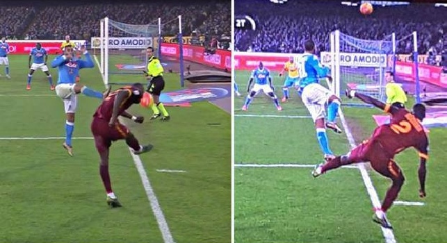 VIDEO - Napoli-Roma, l'azione che precede il gol annullato: immagini nitide a rallenty