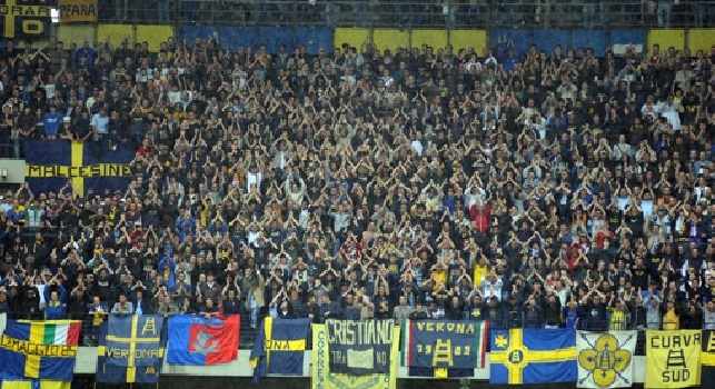 Hellas Verona, decisione a sorpresa: trasferta consentita al San Paolo, non succedeva da anni