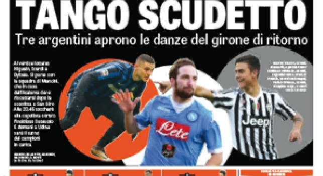 FOTO - La Gazzetta dello Sport in prima pagina: Tango scudetto