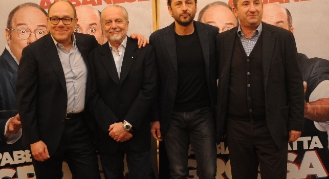 FOTOGALLERY CN24 - Presentazione del film 'L'abbiamo fatta grossa': De Laurentiis con Verdone e Albanese