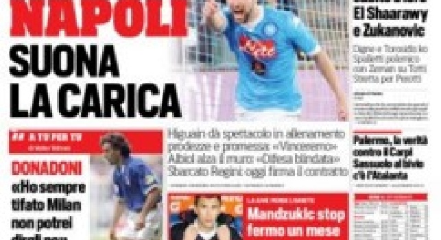 FOTO - Prima pagina CorrSport: Simeone vuole Higuain per vincere la Champions. C'è un filo rosso per portarlo all'Atletico