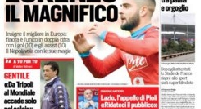 FOTO - Il Corriere dello Sport titola: Lorenzo il magnifico