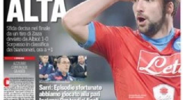 FOTO - La prima pagina del Corriere dello Sport: A testa alta
