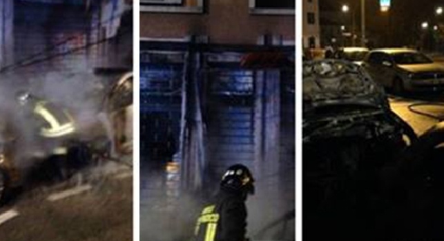 FOTO - Follia nel napoletano, tifa per la Juventus e danno fuoco alla vetrina del suo negozio