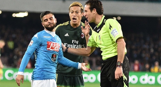 Milan-Napoli sarà arbitrata da Banti, gli azzurri hanno un'ottima media con lui in campo: i precedenti