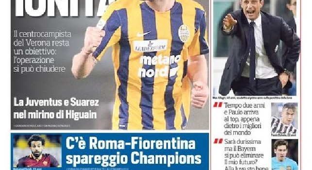 La prima pagina del Corriere dello Sport: Juve-Napoli inizia oggi [FOTO]
