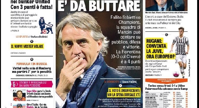 FOTO - Prima pagina Gazzetta: Inter, non tutto è da buttare