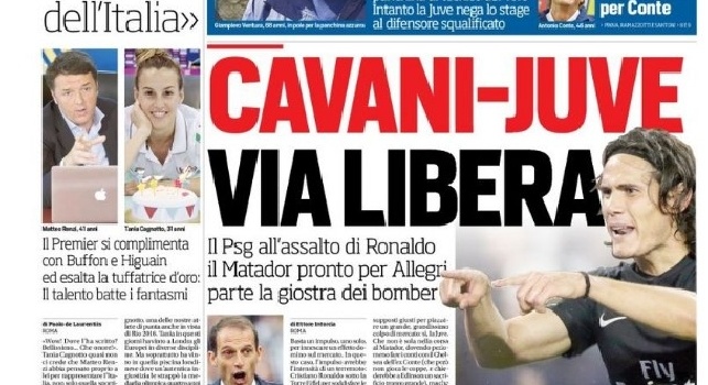 FOTO - CorrSport in prima pagina: Nel progetto Sarri ora c'è Danilo