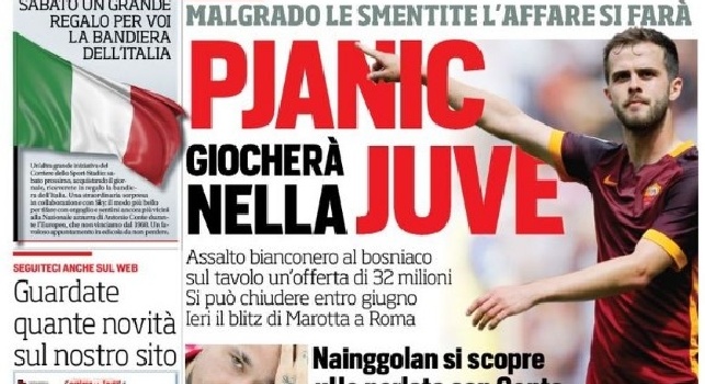 FOTO - La prima del 'Corriere dello Sport': Pjanic giocherà nella Juve