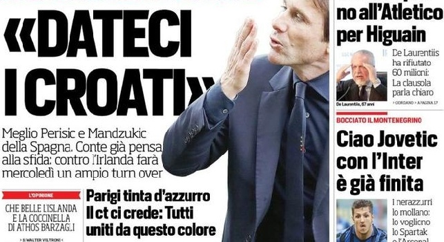 FOTO - La prima pagina del Corr Sport: Muro Napoli, no all'Atletico per Higuain
