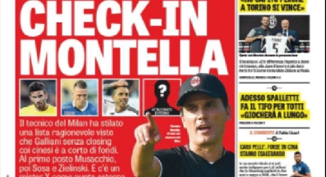 FOTO - La prima pagina della Gazzetta dello Sport: Ecco Giaccherini, quasi fatta per Pereyra