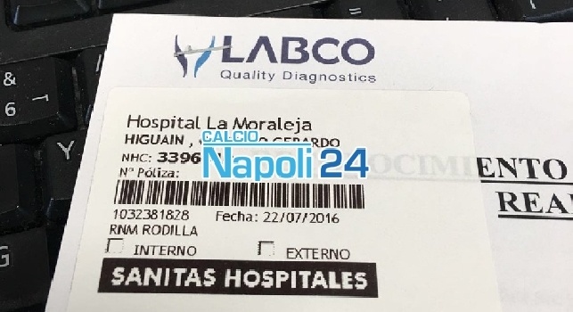 FOTO ANTEPRIMA - Visite mediche a Madrid per Higuain, tutto vero: ecco la busta dei risultati