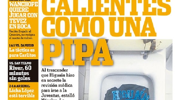 FOTO - Il quotidiano argentino Olè in prima pagina: Calientes como una pipa, spazio alle reazioni dei tifosi azzurri!