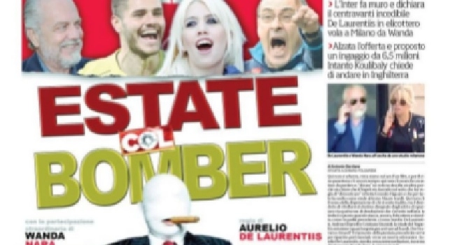 FOTO - 'Corriere dello Sport' in prima pagina: Filmauro Icardi, estate col bomber