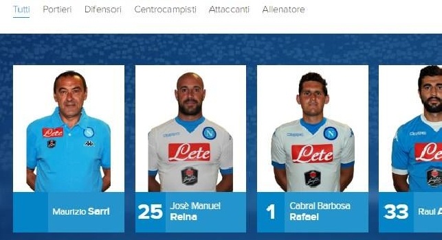 Napoli, sul sito ufficiale c'è già la nuova rosa: mancano all'appello 6 azzurri, cessione in vista?