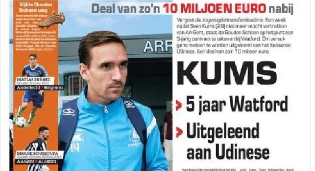 FOTO - Dal Belgio annunciano: Kums all'Udinese! Arriva in prestito via Watford, ecco le cifre dell'affare