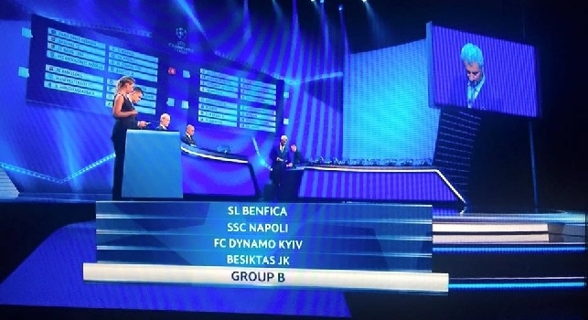 FOTO - Champions League, Napoli nel gruppo B: sorteggio agevole per gli azzurri