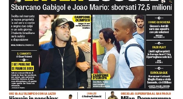 FOTO - La prima pagina de La Gazzetta dello Sport: Donnarumma oggi vede Napoli e domani la Nazionale