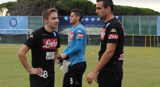 Allenamento pomeridiano in vista di Napoli-Roma, parte del lavoro differenziato per Raul Albiol