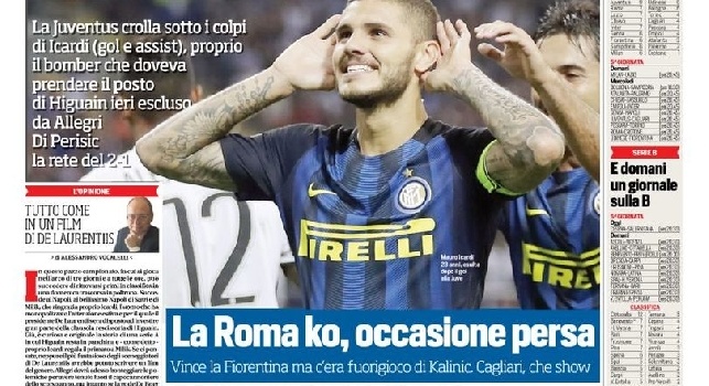 FOTO - Corriere dello Sport, la prima pagina: Domenica da brividi, cambia il vertice della Serie A