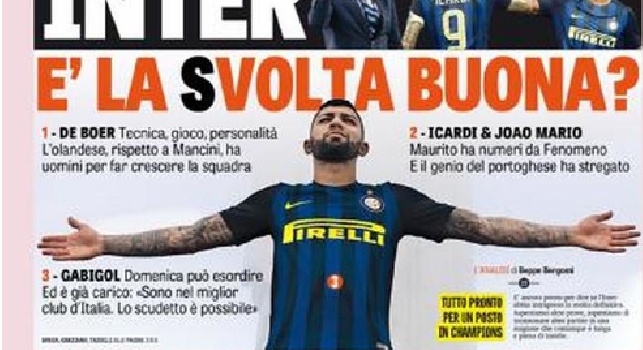 FOTO - La prima pagina de La Gazzetta dello Sport: Sarri e De Laurentiis separati dagli arbitri