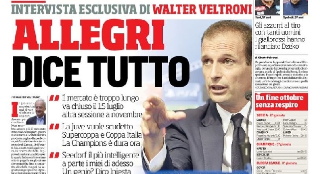 FOTO - Corriere dello Sport: Napoli-Roma sfida d'attacco. Sarri all'Empoli aveva un modo per uscire dal pressing