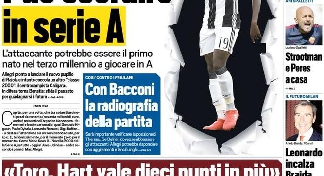 FOTO - Prima pagina Tuttosport: Patto tra De Laurentiis e Sarri