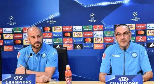 FOTOGALLERY CN24 - Sarri e Reina in conferenza alla vigilia di Napoli-Besiktas