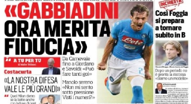 FOTO - La prima pagina del Corriere dello Sport edizione Campania: Gabbiadini ora merita fiducia