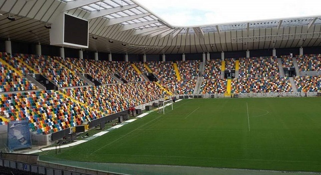 Udine, cessa il temporale sulla Dacia Arena: previsto terreno di gioco molto pesante