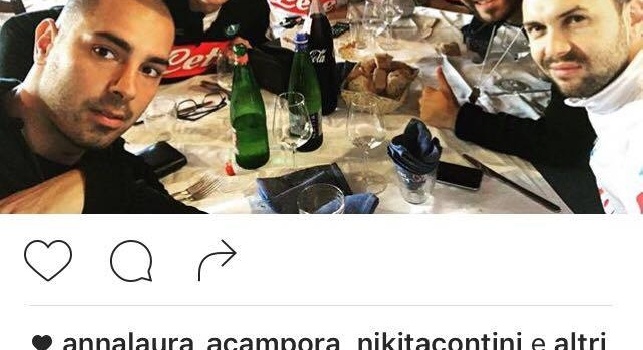 FOTO - Pranzo 'in famiglia' per Sepe: il portiere azzurro a tavola con lo staff del Napoli